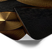Poster Golden Geometry Luxury Abstrait (Coin)