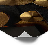 Poster Golden Geometry Luxury Abstrait (Coin)