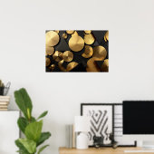 Poster Golden Geometry Luxury Abstrait (Bureau à domicile)