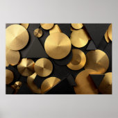 Poster Golden Geometry Luxury Abstrait (Devant)