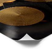 Poster Golden Geometry Luxury Abstrait (Coin)