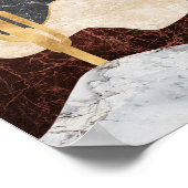 Poster Golden Giraffe Désert Paysage & Marble Mountain (Coin)