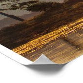 Poster Golden Hour Reflections with Silhouetted Trees (Coin)