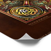 Poster Golden Knotwork Pentacle (22x22") (Coin)
