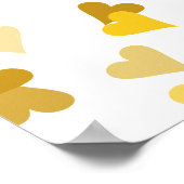 Poster Golden Love Hearts Baby shower / Saupoudrer (Coin)