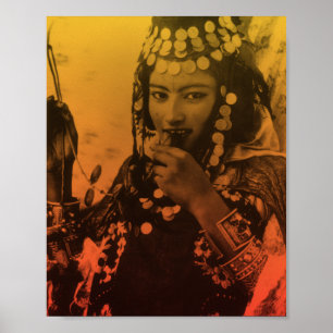 Poster Golden Maghreb Ouled Naïl Berber Girl Femme