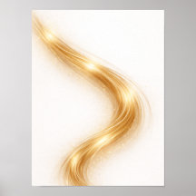 Golden Minimal Flow II Wall Art – Or Abstrait