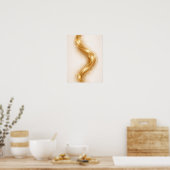 Poster Golden Minimal Flow Wall Art – Elegant Gold (Cuisine)