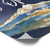 Poster Golden Mountain Mariage The Bar is Open Drink Menu (Coin)