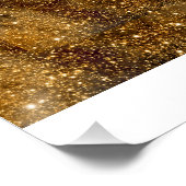 Poster Golden Nebula Starfield - OEuvre murale cosmique (Coin)