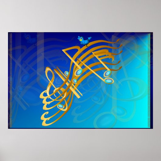 Poster Golden Notes (Devant)