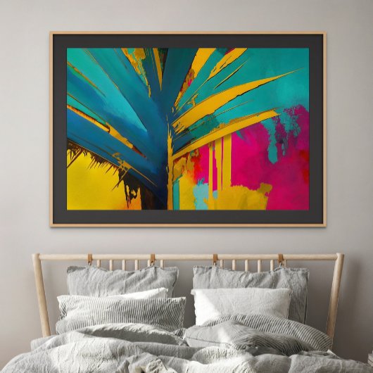 Poster Golden Palm – Abstract Tropical Energy