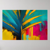 Poster Golden Palm – Abstract Tropical Energy (Devant)
