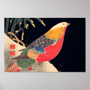 Poster Golden Pheasant in the Snow by Ito Jakuchu