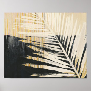 Poster Golden Raffia - Palm Fronds