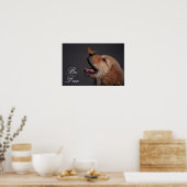 Poster Golden Retriever Avec Papillon Sur Son Nez (Cuisine)