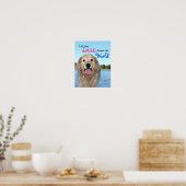 Poster Golden Retriever Changer le monde (Cuisine)