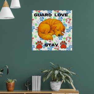 Poster Golden Retriever, citation