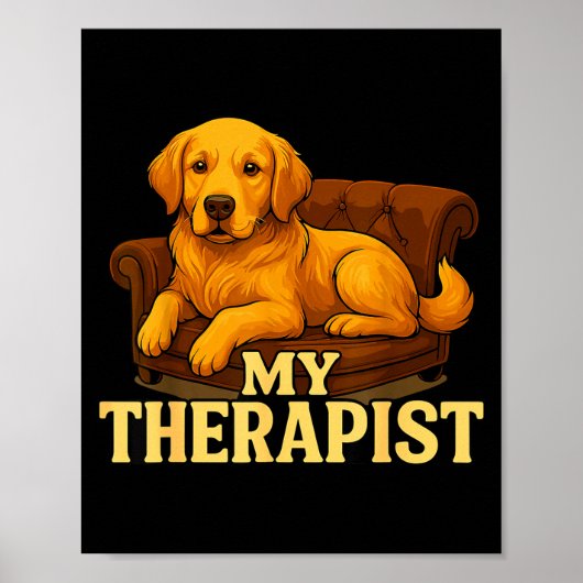 Poster Golden Retriever Dog Clothes For Humans My Therast (Devant)