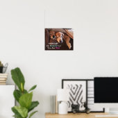 Poster Golden Retriever Exercice Démotivationnel (Bureau à domicile)