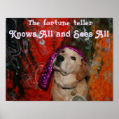Poster Golden Retriever Fortune Teller (Devant)
