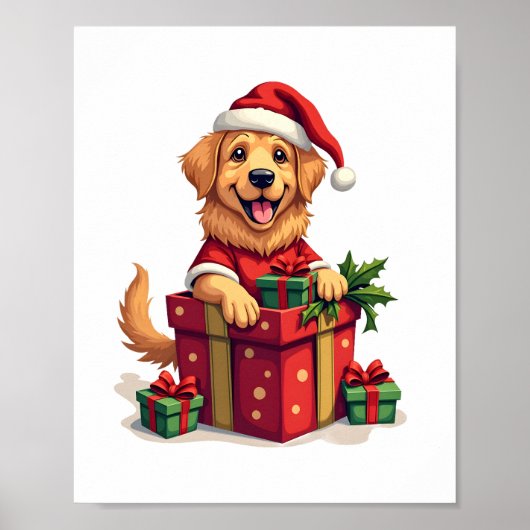 Poster Golden Retriever Gift Wrap (Devant)