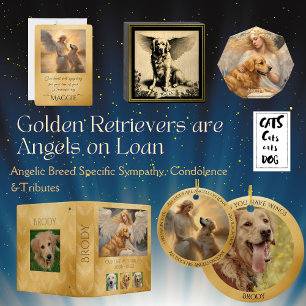Poster Golden Retriever in Heaven Mémorial personnalisé