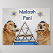 Poster Golden Retriever Matzoh Fun Passover (Devant)