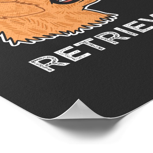 Poster Golden Retriever - N'arrêtez pas de récupérer (Coin)