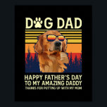 Poster Golden Retriever Papa Bonne Fête des pères À Mon<br><div class="desc">Golden Retriever Papa Bonne Fête des pères À Mon Extraordinaire Cadeau Papa. Un cadeau parfait pour votre père, maman, papa, hommes, femmes, amis et membres de la famille le jour de Thanksgiving, Noël, Fête des mères, Fête des pères, 4 juillet, 1776 Jour indépendant, Fête des anciens combattants, Fête de l'Halloween,...</div>