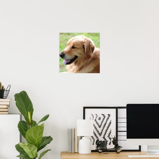 Poster Golden Retriever Pup Print (Bureau à domicile)