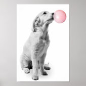 Poster Golden Retriever Puppy Bubble Nursery Child (Devant)
