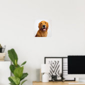 Poster Golden Retriever Smile (Bureau à domicile)