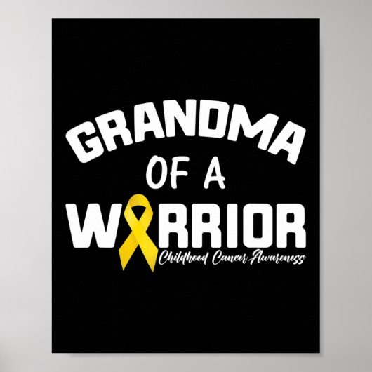 Poster Golden Ribbon And Yellow Ribbon Childhood Cancer A (Devant)