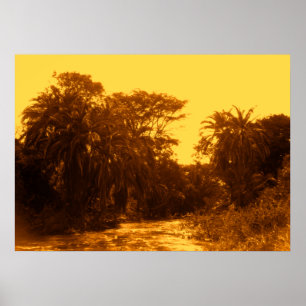 Poster Golden River Gallery Forêt Terres tropicales Vinta