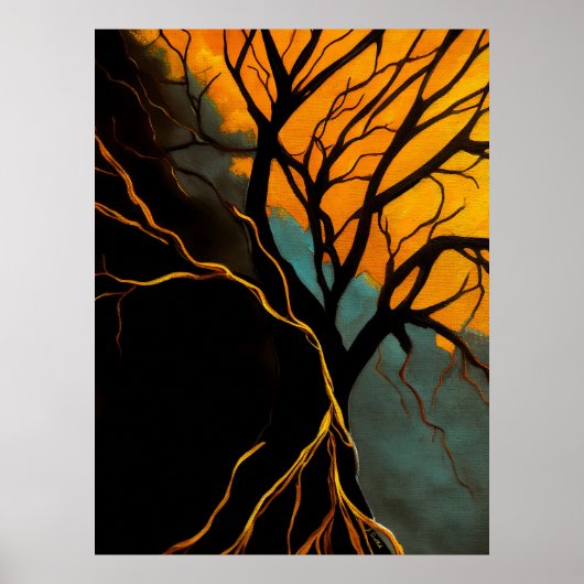 Poster Golden Roots and Twilight Tree (Devant)