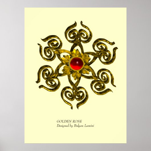 POSTER GOLDEN ROSE RUBY (Devant)