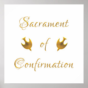 Poster Golden Sacrament of Eucharist Host and Chalice