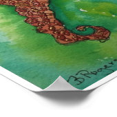 Poster Golden Seahorse 5x7 (Coin)