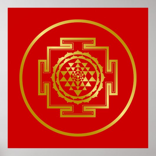 Poster Golden Shree Yantra (Devant)