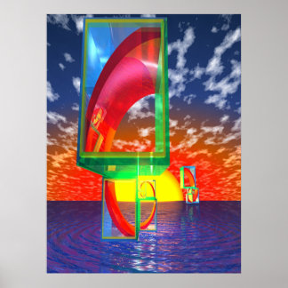 Poster Golden Spiral Sunset Sailing