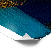 Poster Golden Splash Abstract — Navy Blue & Gold Textured (Coin)