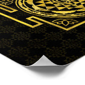 Poster Golden Sri Yantra / Sri Chakra (Coin)