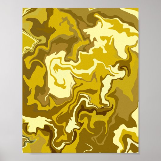 Poster Golden Swirls (Devant)