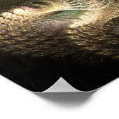 Poster Golden Threads Flame Fractal (Coin)