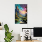 Poster Golden Twilight, Soirée Enchantante Le Long De La  (Bureau à domicile)