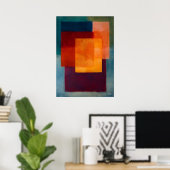 Poster Golden Veil – Celestial Color Fields Abstract Wall (Bureau à domicile)