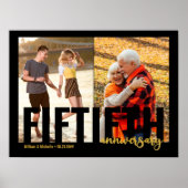 Poster Golden Wedding 2 Photo Moderne 50e Anniversaire de (Devant)