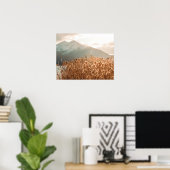 Poster Golden Wheat Mountain // Blurry Pittoresque Peak (Bureau à domicile)