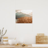 Poster Golden Wheat Mountain // Blurry Pittoresque Peak (Cuisine)